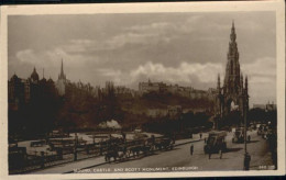 70985578 Edinburgh Mound Castle Scott Monument Kutsche Edinburgh - Autres & Non Classés