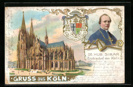 Lithographie Köln, Dom, Erzbischof Dr. Hub. Simar  - Otros & Sin Clasificación