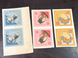 VIET  NAM  NORTH STAMPS-print Test Imperf 1968-(handicraft Items)3 Pcs  6 STAMPS Good Quality - Vietnam