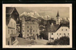 AK Saalfelden Am Steinernen Meer, Unterer Marktplatz Mit Gasthof V. Hindenburg  - Other & Unclassified