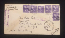 C) 1942. UNITED STATES. INTERNAL MAIL. MULTIPLE STAMPS. XF - Other & Unclassified