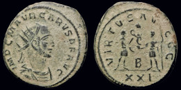 Carus AE Antoninianus Carinus Receiving  Victory On Globe From Carus - The Military Crisis (235 AD To 284 AD)