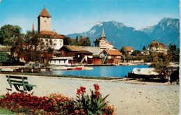 13960747 SPIEZ_Thunersee_BE Mit Schloss Und Ralligstoecke - Autres & Non Classés