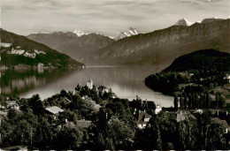 13960727 SPIEZ_Thunersee_BE Mit Schloss Wetterhorn Schreckhorn Und Eiger - Autres & Non Classés