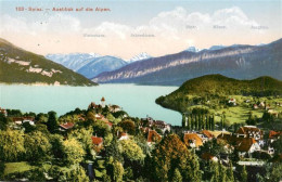 13960722 SPIEZ_Thunersee_BE Ausblick Auf Die Alpen Mit Wetterhorn Schreckhorn Ei - Autres & Non Classés