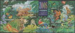 AUSTRALIA - USED 1994 $1.80 Zoos Souvenir Sheet Overprinted Stampshow '94 Melbourne - Usati