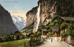 13960674 Lauterbrunnen_BE Mit Staubbach Wasserfall Und Grosshorn - Autres & Non Classés