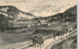 13934425 Ennetbuehl_SG Panorama Mit Blick Zum Saentis Soldaten Zu Pferd Truppen - Autres & Non Classés