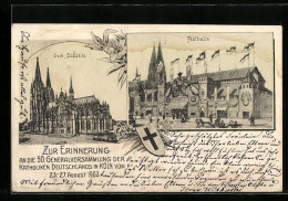 AK Köln, Generalversammlung Der Katholiken 1903, Dom Und Festhalle  - Andere & Zonder Classificatie