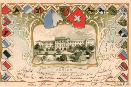 13934347 Zuerich__ZH Eidgenoessisches Polytechnikum Kuenstlerkarte Wappen - Otros & Sin Clasificación
