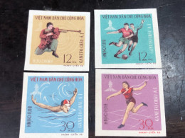 VIET  NAM  NORTH STAMPS-print Test Imperf 1966-(ganefp Games)4 Pcs  4 STAMPS Good Quality - Viêt-Nam