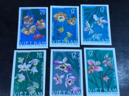 VIET  NAM  NORTH STAMPS-print Test Imperf 1966-(orchids)6 Pcs  6 STAMPS Good Quality - Viêt-Nam