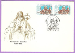 Moldova Moldavia 1993 The Envelope. 300 Years Since The Death Of Metropolitan Dosoftey - Moldavië