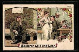 Künstler-AK Bruno Bürger & Ottillie Nr. 7983: Soldaten, Leid Und Lust  - Other & Unclassified