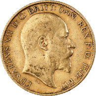 Grande-Bretagne, Edward VII, 1/2 Sovereign, 1907, Or, TTB, KM:804 - 1/2 Sovereign