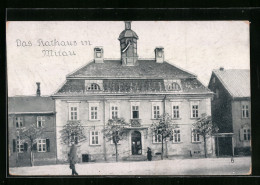 AK Mitau, Rathaus, Strassenansicht  - Letonia