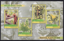 India MNH 2003, Miniature, MS, Medicinal Plants Plant Health Traditional Medicine Practices Defence Against Disease, - Unused Stamps