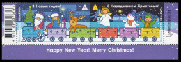 2022 Belarus 1475-1476Paar+Tab Happy New Year! Merry Christmas! - Kerstmis