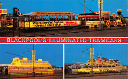 R153663 Blackpool Illuminated Tramcars. Multi View. Bamforth. Color Gloss - World