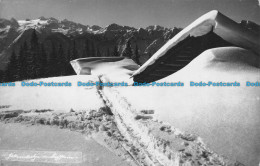 R154897 Old Postcard. Snow On The Mountains. Snow Covered House. Karl Zechel - World