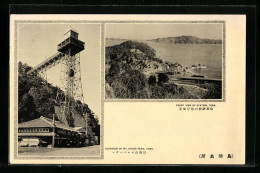 AK Toba, Elevator Of Mt. Hiyori-yama, Front View Of Station Toba  - Autres & Non Classés