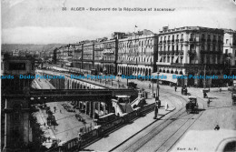 R154933 Alger. Boulevard De La Republique Et Ascenseur. No 30 - World