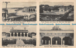 R154954 Diwan Khas. Khas Mahal Fort Agra. Pearl Mosque. Summan Burj. Multi View. - World