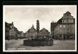 AK Schw. Gmünd, Marktplatz Mit Brunnen  - Schwäbisch Gmünd