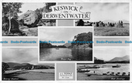 R155073 Keswick On Derwentwater. Multi View. J. L. Topaz. RP. 1950 - World