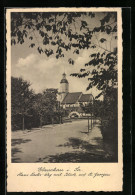 AK Glauchau I. Sa., Hans Sachs-Weg Mit Blick Auf St. Georgen  - Glauchau