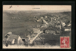 CPA Vézac, L`Eglise Et La Village, Vue Générale  - Sonstige & Ohne Zuordnung