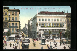 AK Berlin, Unter Den Linden, Friedrichstrasse Mit Victoria Cafe  - Mitte