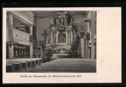 AK Schauenstein, Kirche Im Weihnachtsschmuck 1925  - Other & Unclassified