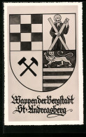 Künstler-AK St. Andreasberg, Wappen Der Stadt  - St. Andreasberg