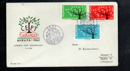 EUROPA TURQUIE LETTRE FDC 1962 - 1962