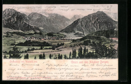 AK Oberstdorf /Allgäuer Berge, Ortsansicht Von Wasach Aus  - Oberstdorf