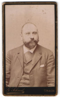 Fotografie G. Schmid, Urach, Portrait Herr Im Anzug Mit Vollbart  - Anonymous Persons