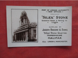 RP Port Of London Authority Shipping Halifax Hipperholme Silex Stone Advert L Ref 6415 - Advertising