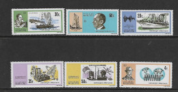 RWANDA 1974 MARCONI-BATEAUX  YVERT N°586/591 NEUF MNH** - Télécom