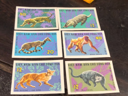 VIET  NAM  NORTH STAMPS-print Test Imperf 1967-(wild Animals)6 STAMPS Good Quality - Viêt-Nam