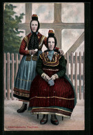 AK Zwei Frauen In Oberhessischer Tracht  - Costumi