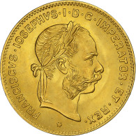 Autriche, Franz Joseph I, 4 Florin 10 Francs, 1892, Refrappe Officielle, Or - Autriche