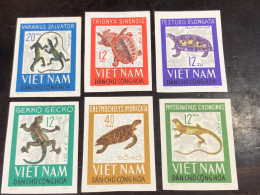 VIET  NAM  NORTH STAMPS-print Test Imperf 1966-(reptiles)6 STAMPS Good Quality - Viêt-Nam