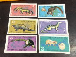 VIET  NAM  NORTH STAMPS-print Test Imperf 1965-(wild Animals)6 STAMPS Good Quality - Viêt-Nam