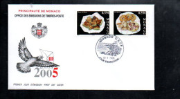 MONACO FDC 2005 GASTRONOMIE - Alimentation