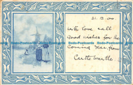 R155185 Old Postcard. Women Near The Windmill. 1900 - World