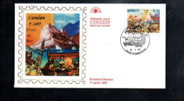 MONACO FDC 1997 CATALAN 1 Er - Lettres & Documents