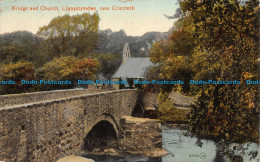 R155306 Bridge And Church. Llanystymdwy Near Criccieth. Valentine. 1920 - Monde