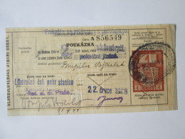 Billet De Train Nominal.a Moitie Prix Prague 1938,l'ecrivain Roum/Half-price Nominally Train Ticket Prague 1938,Rom.writ - Europe