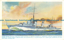 R155370 H. M. S. Somali Destroyer Tribal Class. Salmon - World